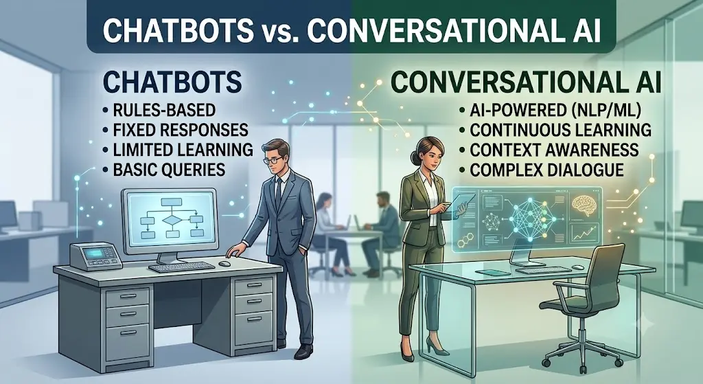 Chatbots and Conversational AI: Main Differences and Why You Need One for Your Business in 2026
